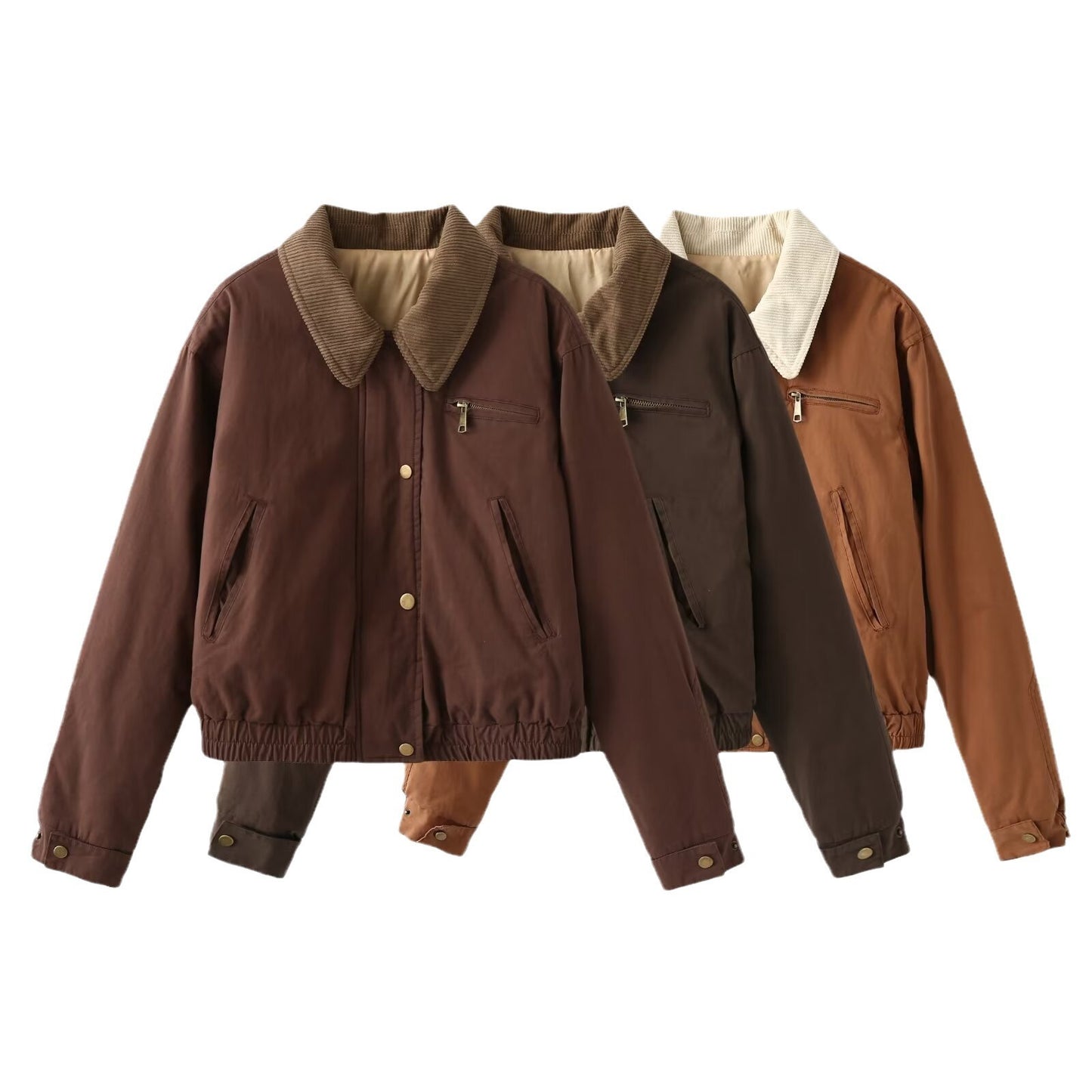 Women's Stylish Quilted Bomber Jacket with Contrast Color Design