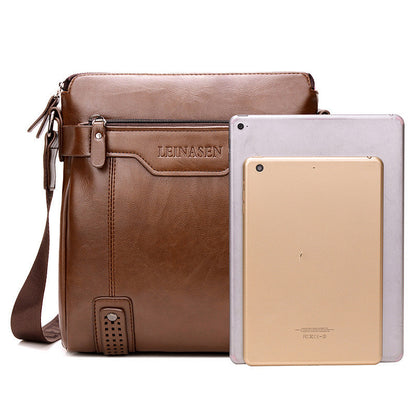 Men's Leather Messenger Bag Business Shoulder Bag For Daily Use