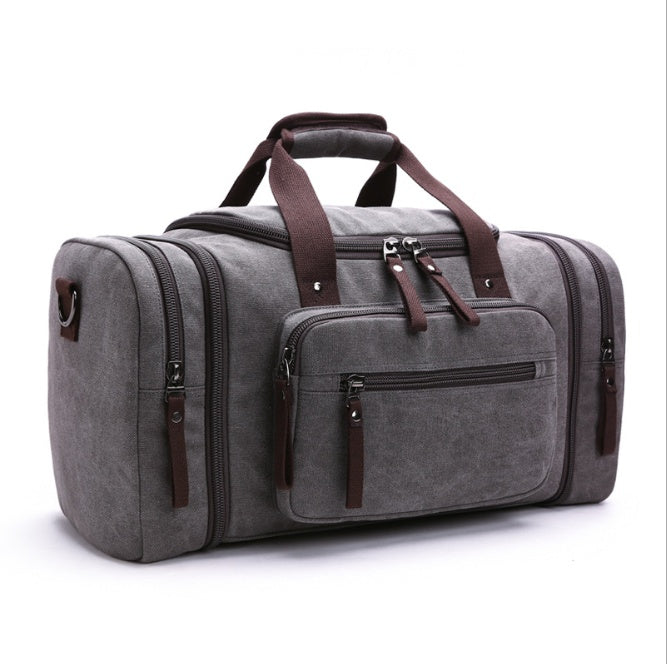 Men's High Capacity Canvas Travel Waterproof Soft Handbag Tote
