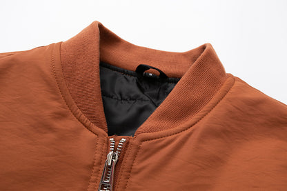 Women's Classic Cotton Bomber Jacket with Timeless Baseball Style