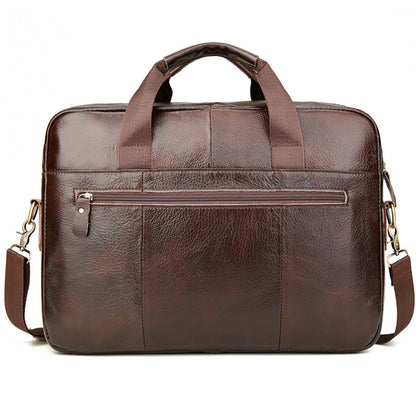 Men’s Leather Business Briefcase Classic Office Work Shoulder Laptop Handbag