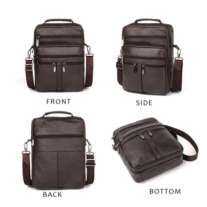 Men’s Leather Crossbody Shoulder Bag Casual Travel Business Handbag