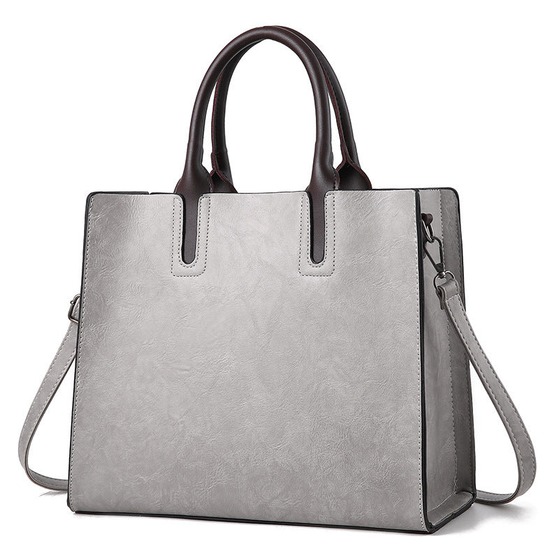 Women's Square Vertical Casual Handbag - Soft & Large Capacity