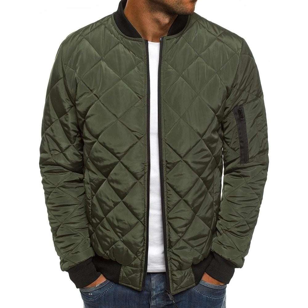 Men's Classic Lightweight Bomber Jacket with Soft Cotton Design
