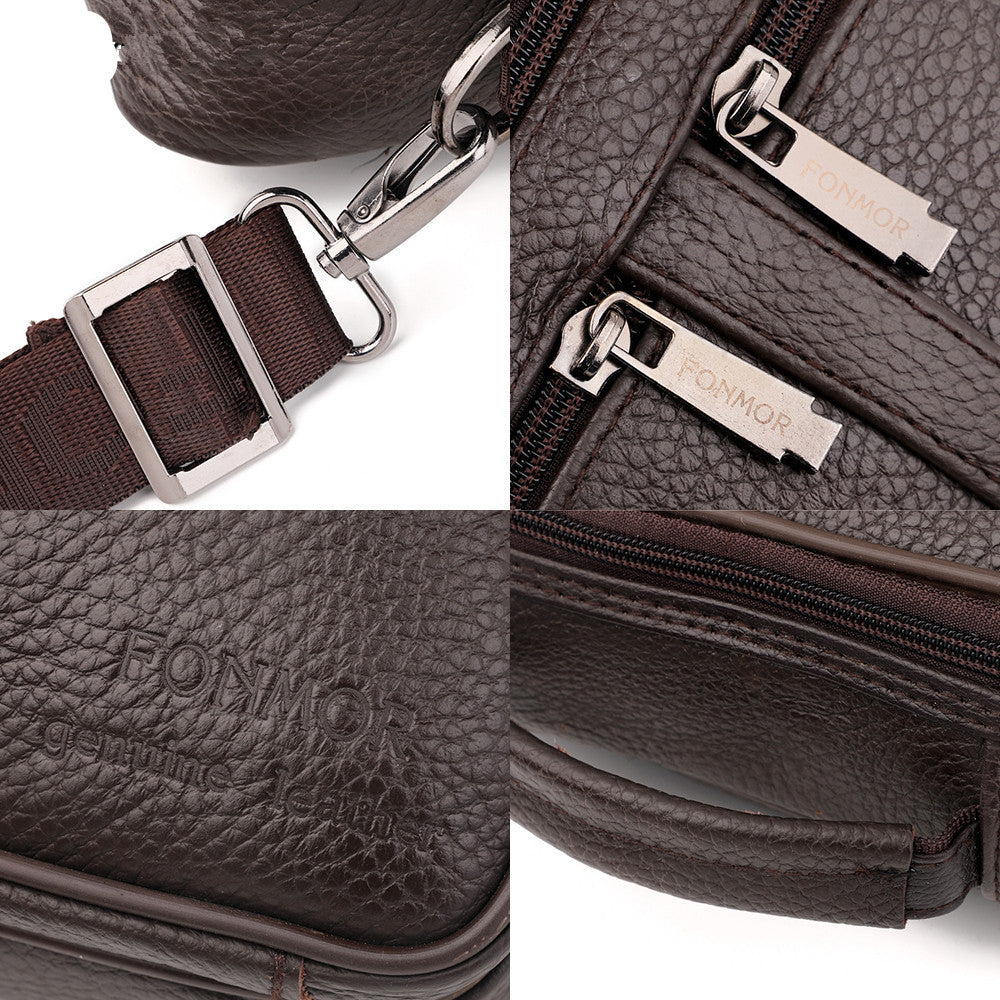 Mens Leather Cross-body Shoulder bag