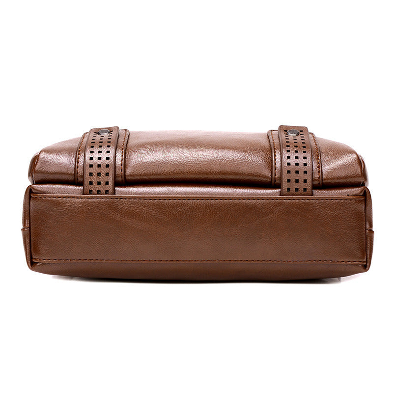Men's Leather Messenger Bag Business Shoulder Bag For Daily Use