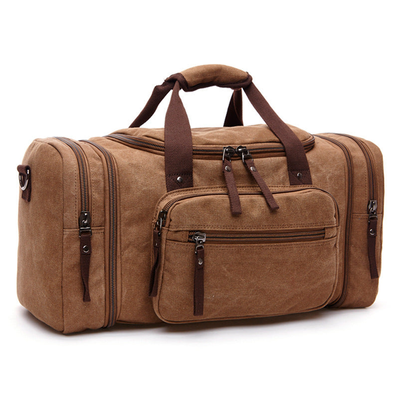 Men's High Capacity Canvas Travel Waterproof Soft Handbag Tote