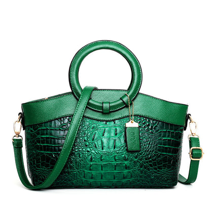 Women's Croc Style Square Designer Shoulder Handbag for Elegant Fashion