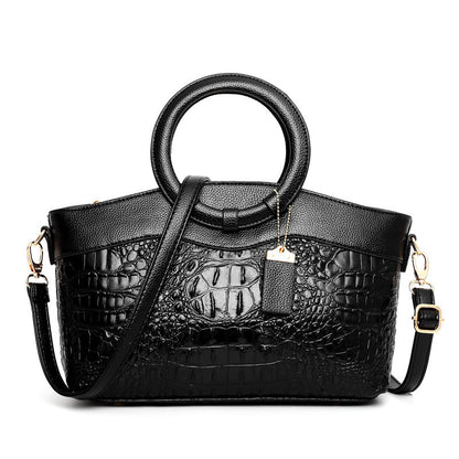 Women's Croc Style Square Designer Shoulder Handbag for Elegant Fashion