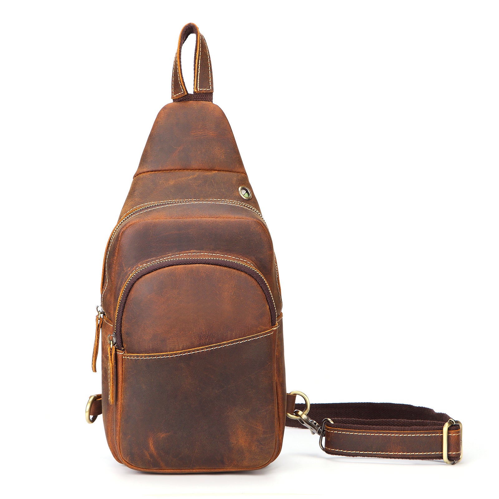 Mens Horse Leather Chest Bag | Shoulder Messenger Bag