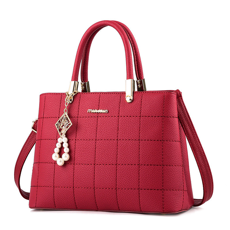 Women's Diagonal Handbag Stylish Ladies Killer Bag With Suture