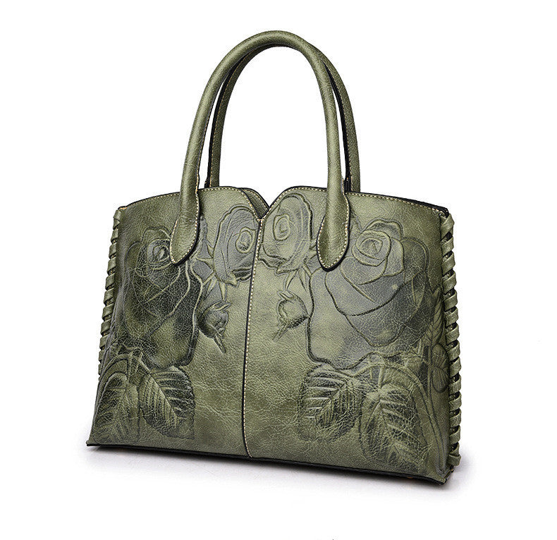 Womens Embossed Designed Luxury Handbag