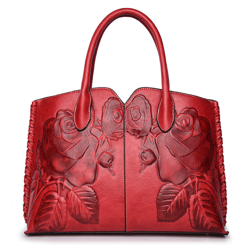 Womens Embossed Designed Luxury Handbag