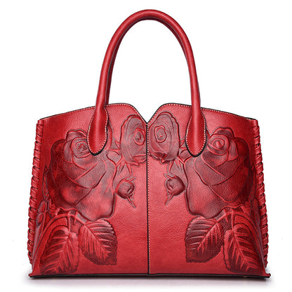 Women’s Luxury Embossed Designer Leather Handbag Elegant Shoulder Tote Purse