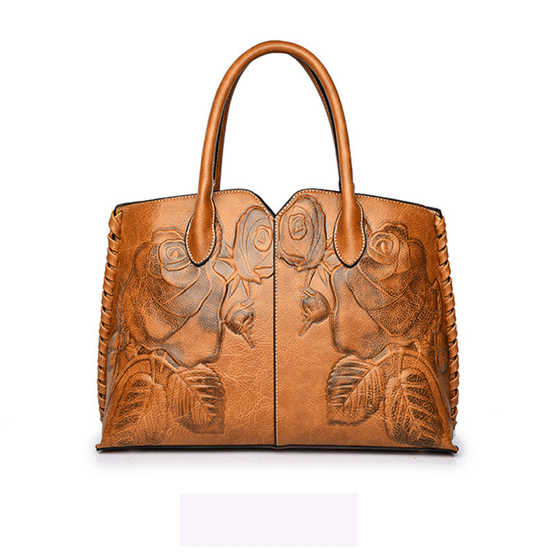 Womens Embossed Designed Luxury Handbag