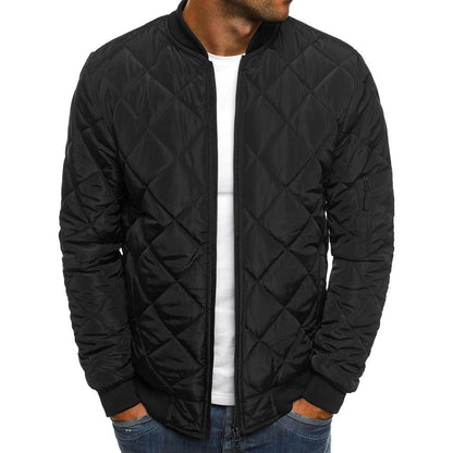 Men's Classic Lightweight Bomber Jacket with Soft Cotton Design