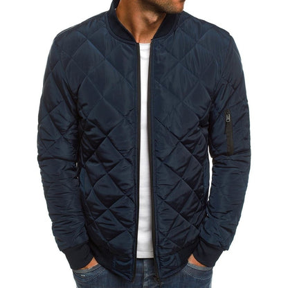 Men's Classic Lightweight Bomber Jacket with Soft Cotton Design