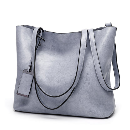 Women’s Classic Elegant Leather Handbag Simple Shoulder Tote Purse Bag