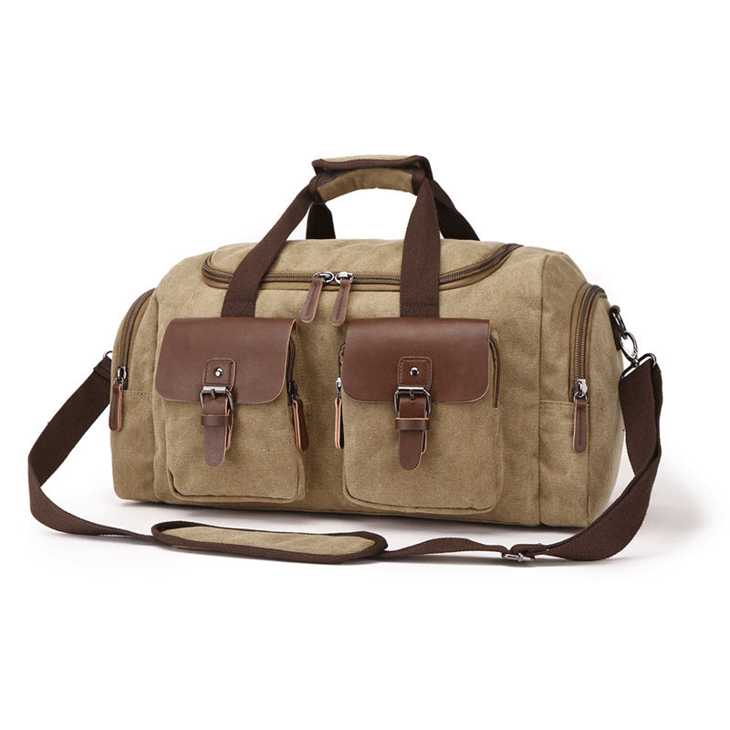 Mens European American Style Portable Canvas Travel Bag