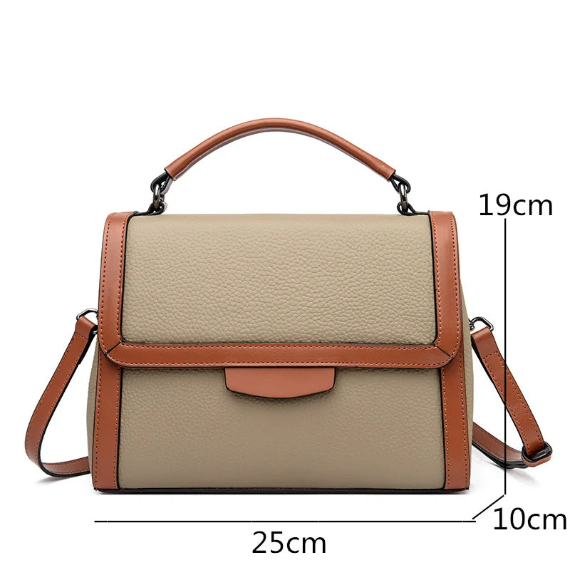 Womens Stylish Soft Leather Textured Luxury Handbag