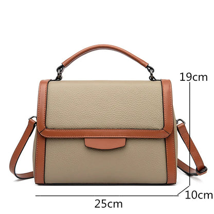 Women’s Stylish Soft Leather Textured Luxury Handbag Elegant Shoulder Bag