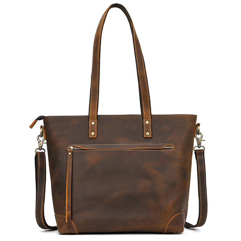 Womens Luxury Horse Leather Tote Bag | Large Capacity & Genuine Leather