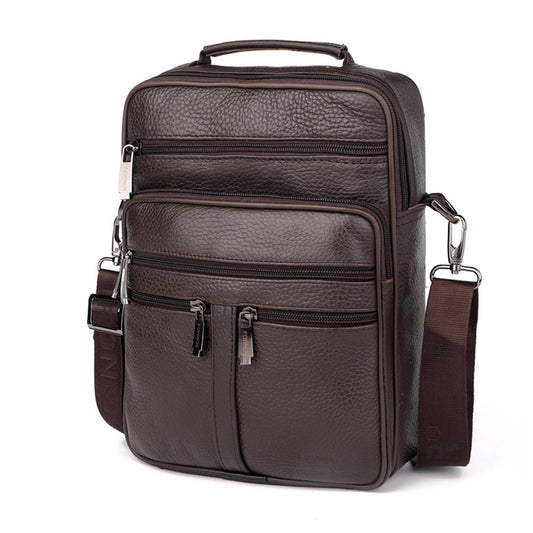 Men’s Leather Crossbody Shoulder Bag Casual Travel Business Handbag