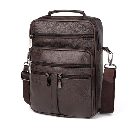 Men’s Leather Crossbody Shoulder Bag Casual Travel Business Handbag