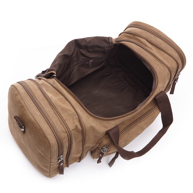 Men's High Capacity Canvas Travel Waterproof Soft Handbag Tote