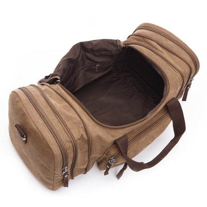 Men's High Capacity Canvas Travel Waterproof Soft Handbag Tote