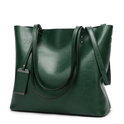 Women’s Classic Elegant Leather Handbag Simple Shoulder Tote Purse Bag