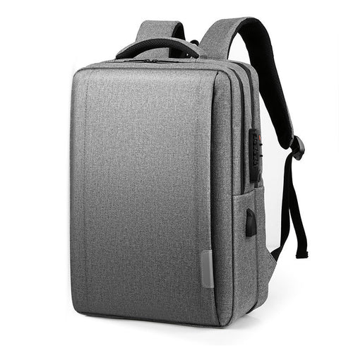 Men’s Business Square Laptop Backpack for Work and Daily Travel