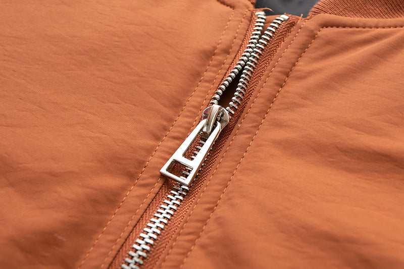 Women's Classic Cotton Bomber Jacket with Timeless Baseball Style