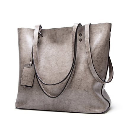 Women’s Classic Elegant Leather Handbag Simple Shoulder Tote Purse Bag