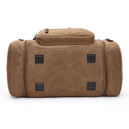 Men's High Capacity Canvas Travel Waterproof Soft Handbag Tote
