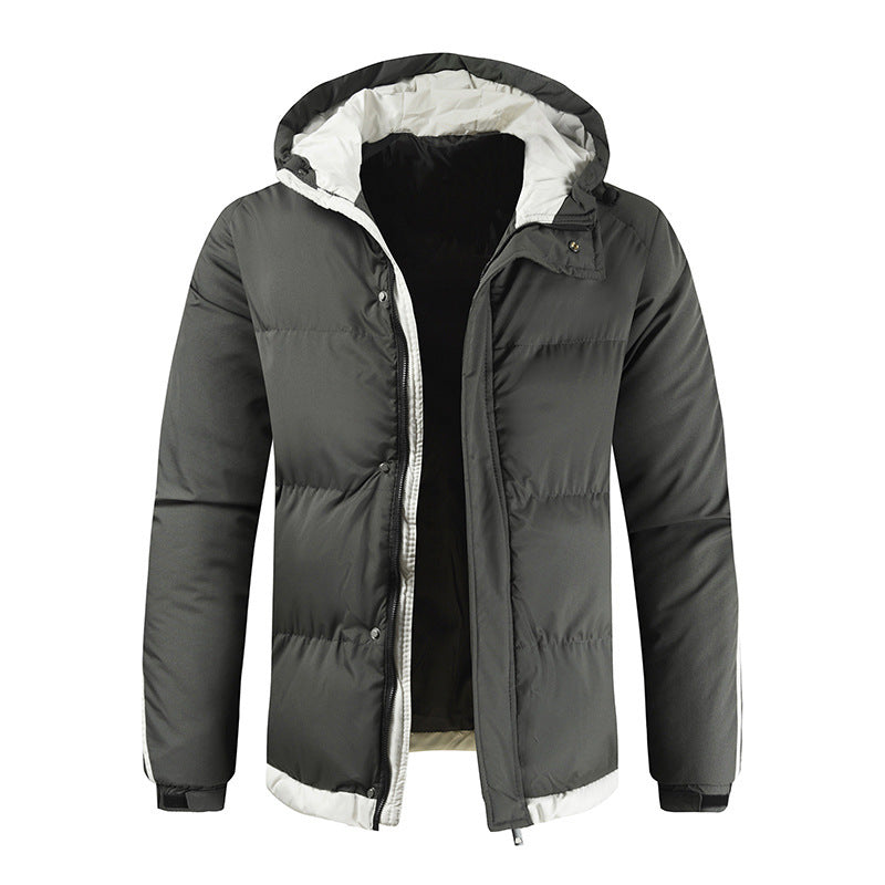Men's Thick Winter Down Jacket with Streetwear Cotton Warmth