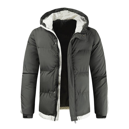 Men's Thick Winter Down Jacket with Streetwear Cotton Warmth