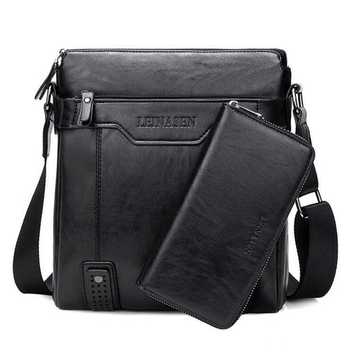 Men's Leather Messenger Bag Business Shoulder Bag For Daily Use
