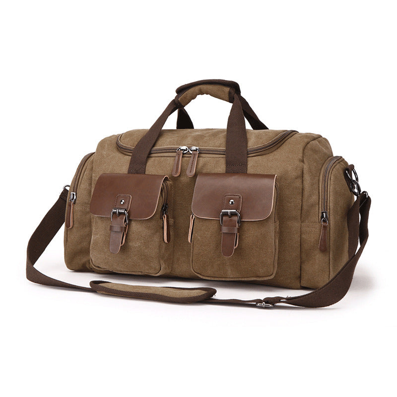 Mens European American Style Portable Canvas Travel Bag