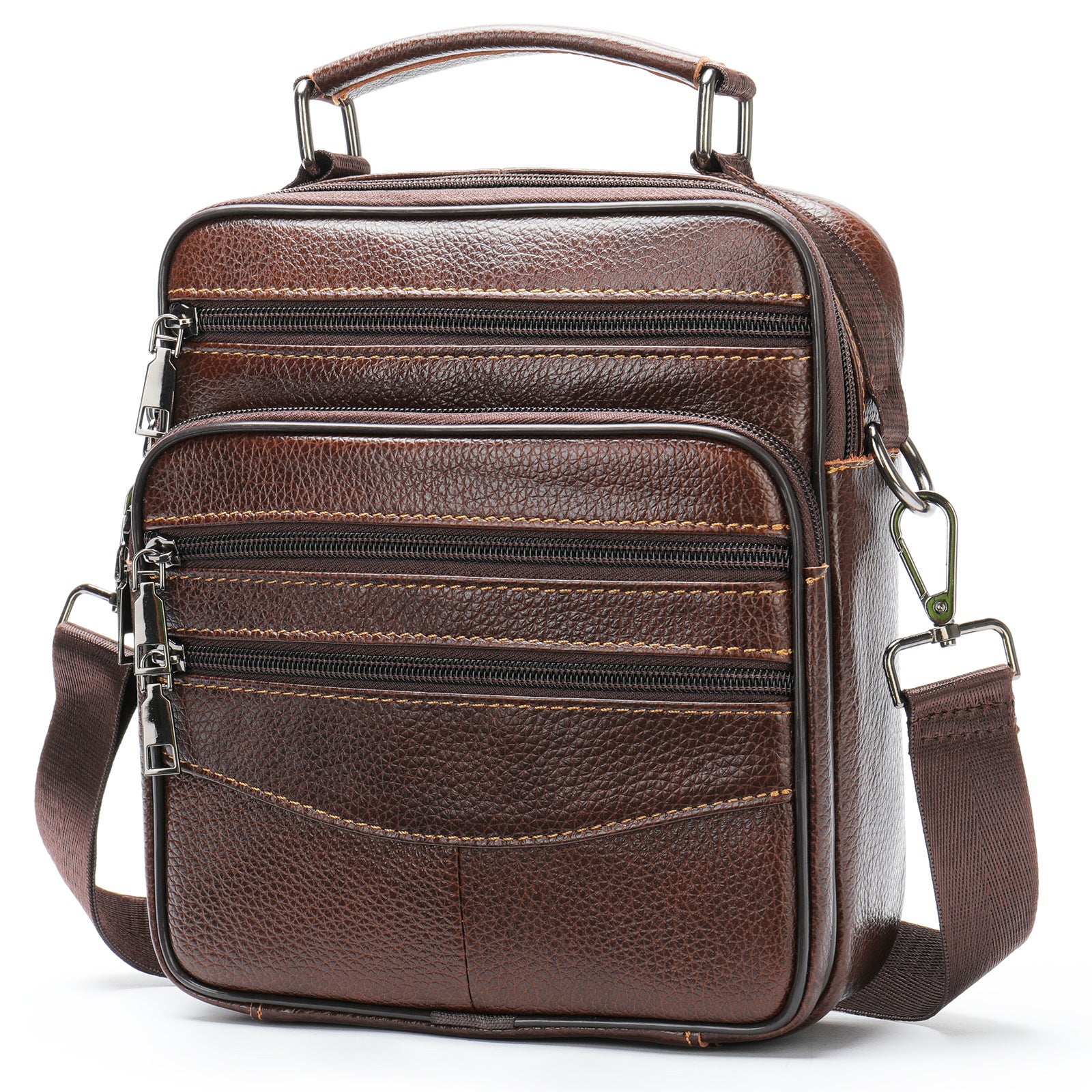 Men's Leather Casual Messenger Bag | First Layer Cowhide