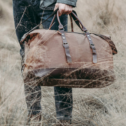 Men's Canvas Travel Gym Bag Outdoor Luggage Shoulder Tote Carryall