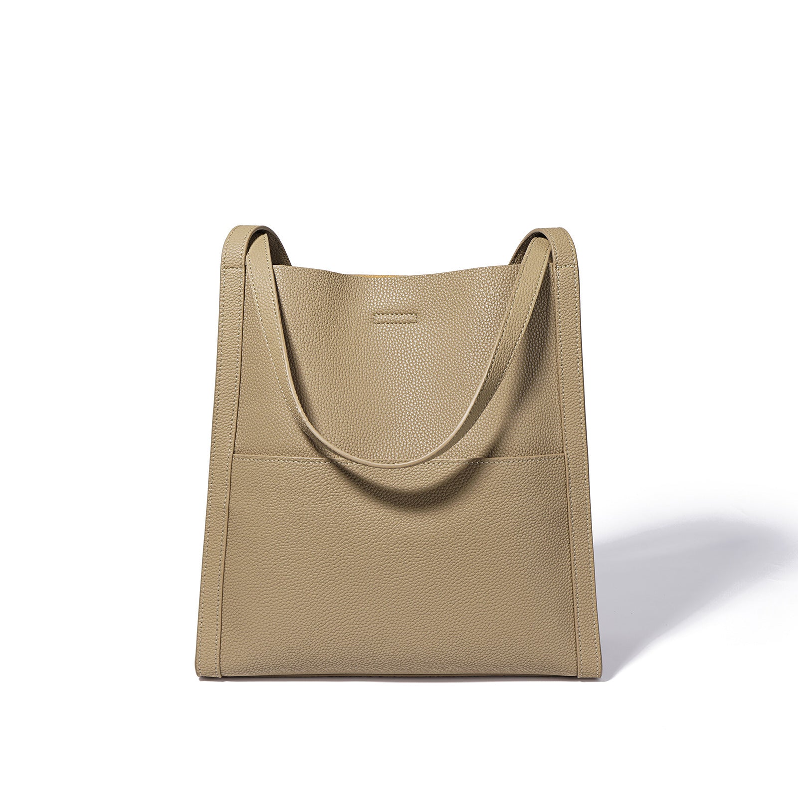 Women's Large Capacity Shoulder Bag | Sentong Qin Bucket First Layer Cowhide Tote