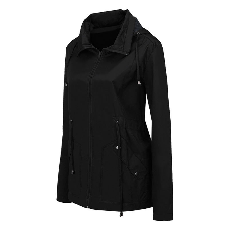 Women's Rainproof Hooded Outdoor Sports Lightweight Casual Jacket