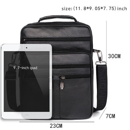 Men’s Leather Crossbody Shoulder Bag Casual Travel Business Handbag
