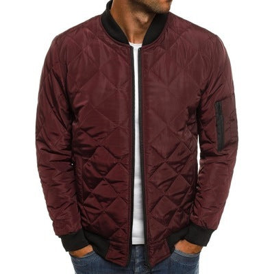 Men's Classic Lightweight Bomber Jacket with Soft Cotton Design