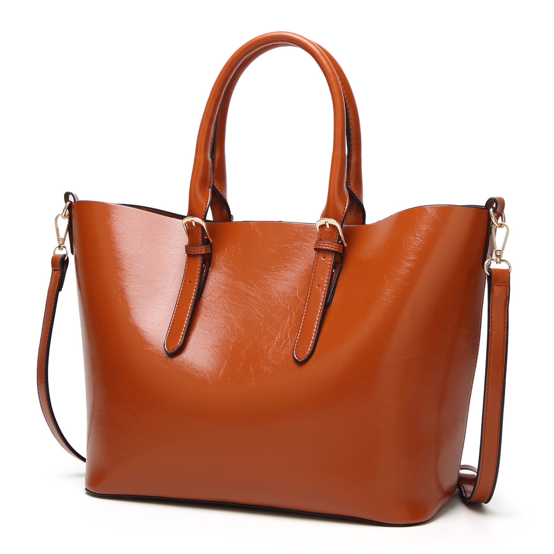 Women's Leather Crossbody Large Capacity Tote Bag