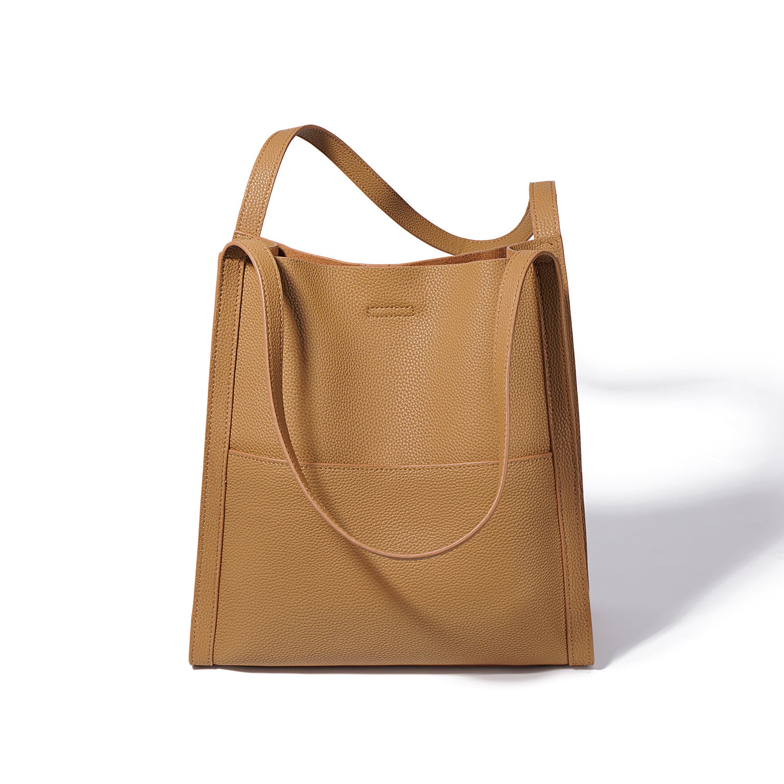 Women's Large Capacity Shoulder Bag | Sentong Qin Bucket First Layer Cowhide Tote