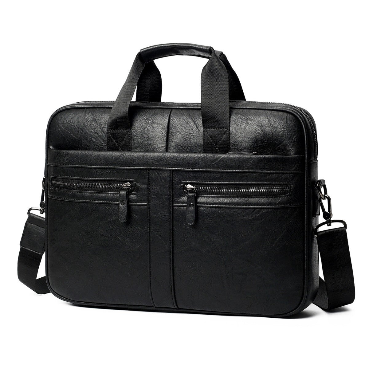 Mens Retro Crazy Horse Pattern Briefcase | Leather Office Bag