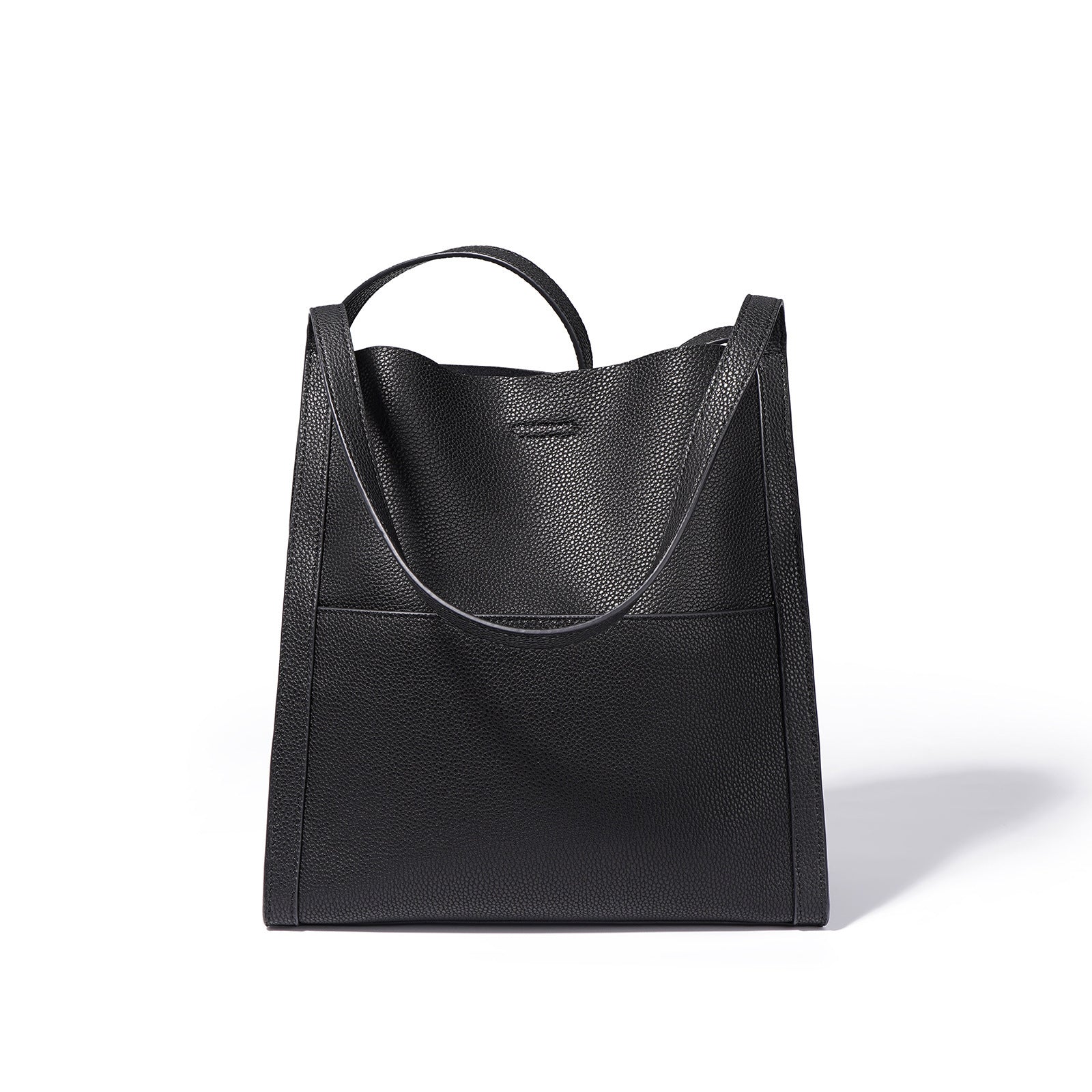 Women's Large Capacity Shoulder Bag | Sentong Qin Bucket First Layer Cowhide Tote