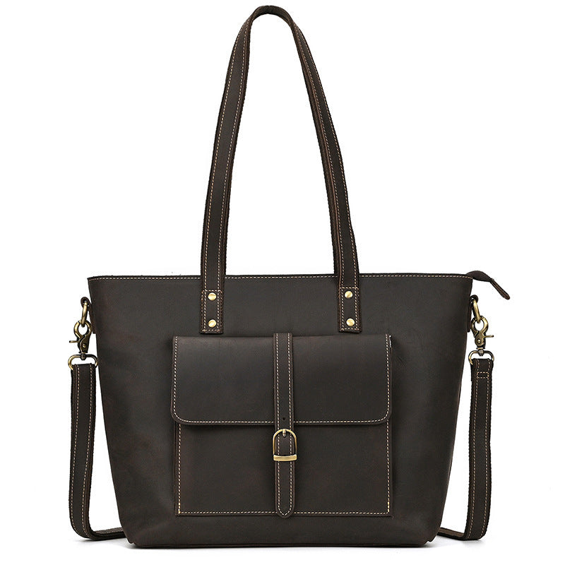 Womens Luxury Horse Leather Tote Bag | Large Capacity & Genuine Leather